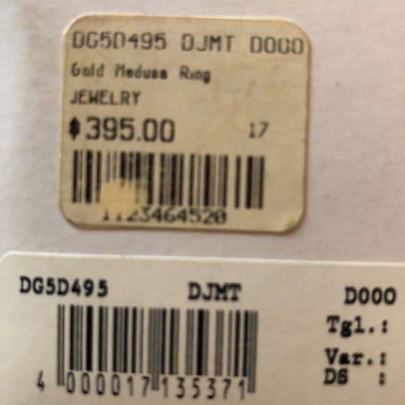 Versace Medusa ring. Gold plated. Size 8. - Picture 4 of 5